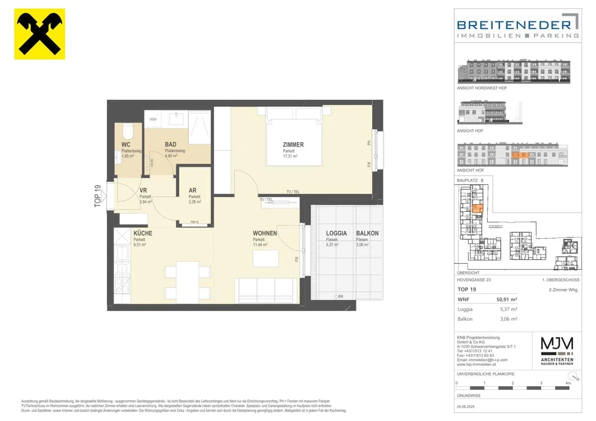 2-Zimmer-Wohnung kaufen in Korneuburg – 50,91 m², € 317.000 – Bild 8 von 8