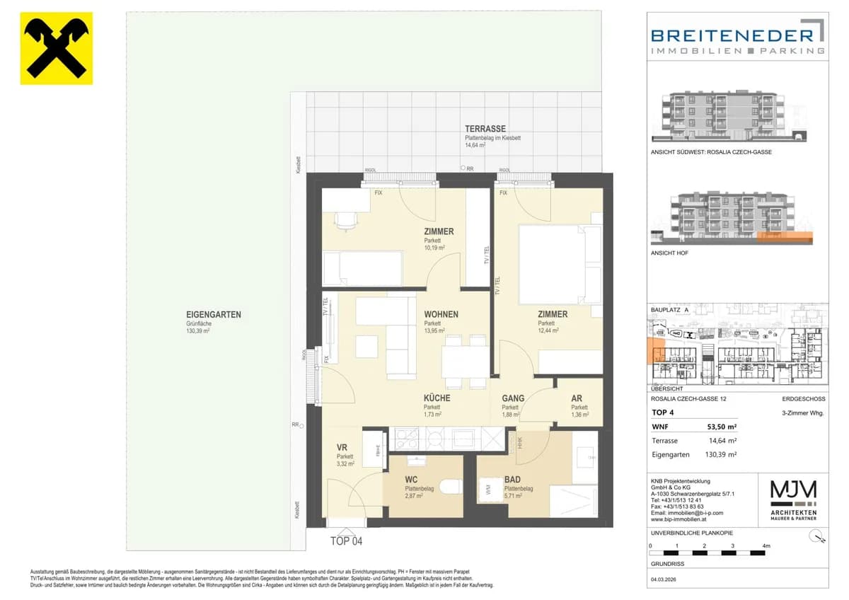 3-Zimmer-Wohnung kaufen in Korneuburg – 54,93 m², € 315.600 – Bild 8 von 8