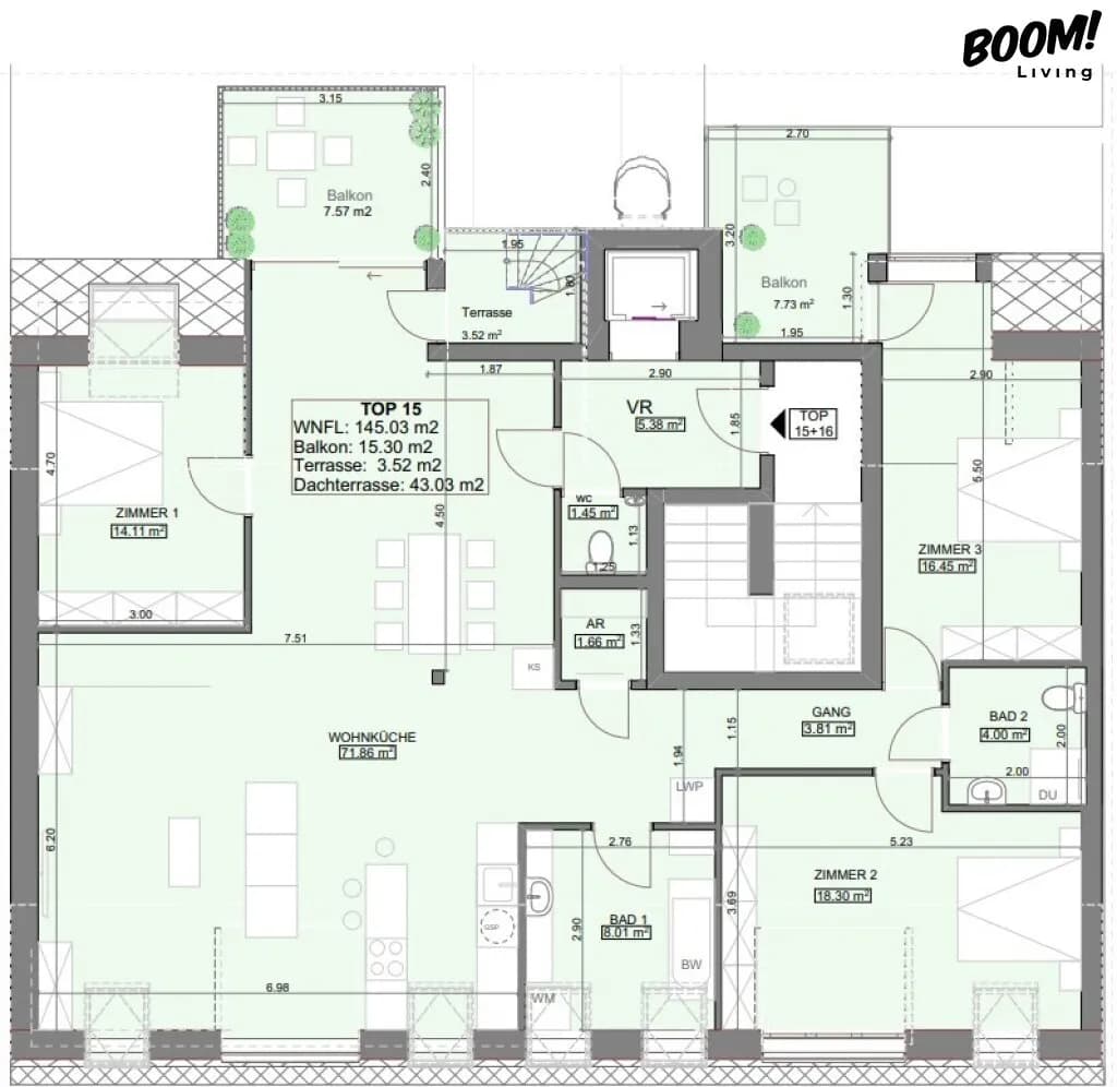 4-Zimmer-Wohnung kaufen in Wien – 145,03 m², € 1.198.000 – Bild 17 von 18