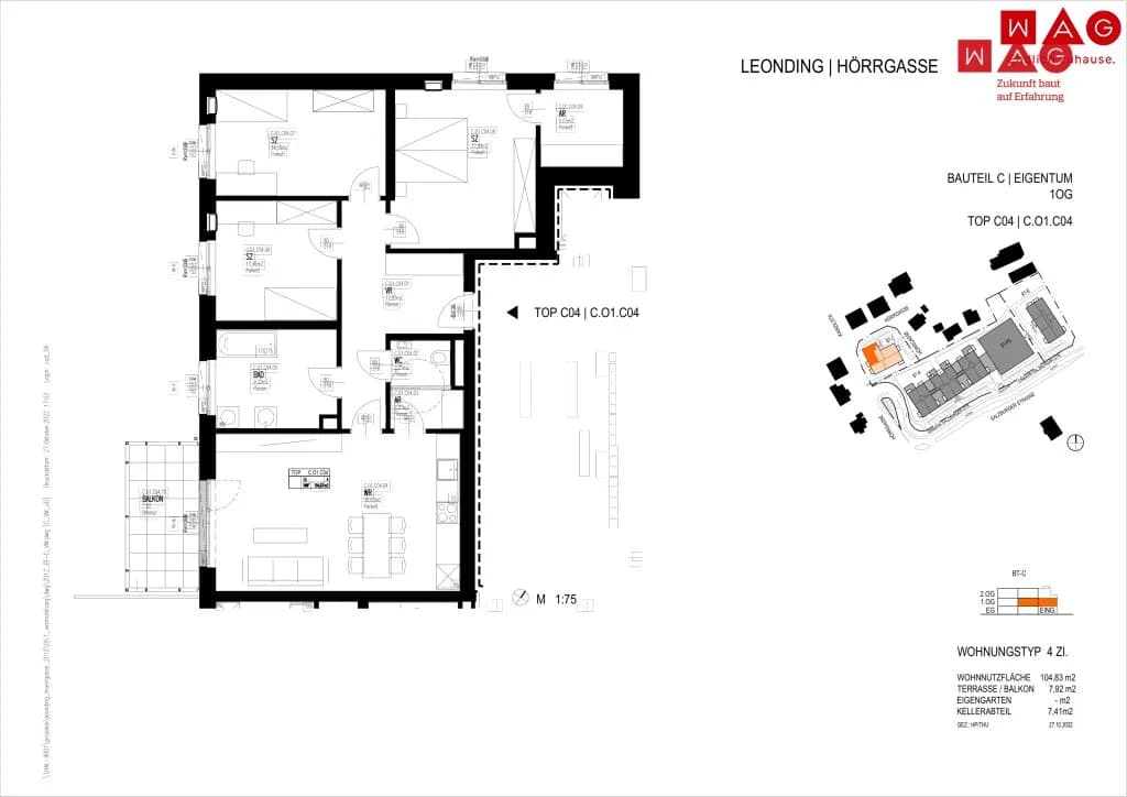 4-Zimmer-Wohnung mieten in Linz Land – 104,83 m², € 1.477 – Bild 27 von 28