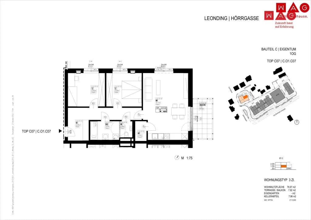 3-Zimmer-Wohnung mieten in Linz Land – 78,97 m², € 1.272 – Bild 24 von 25
