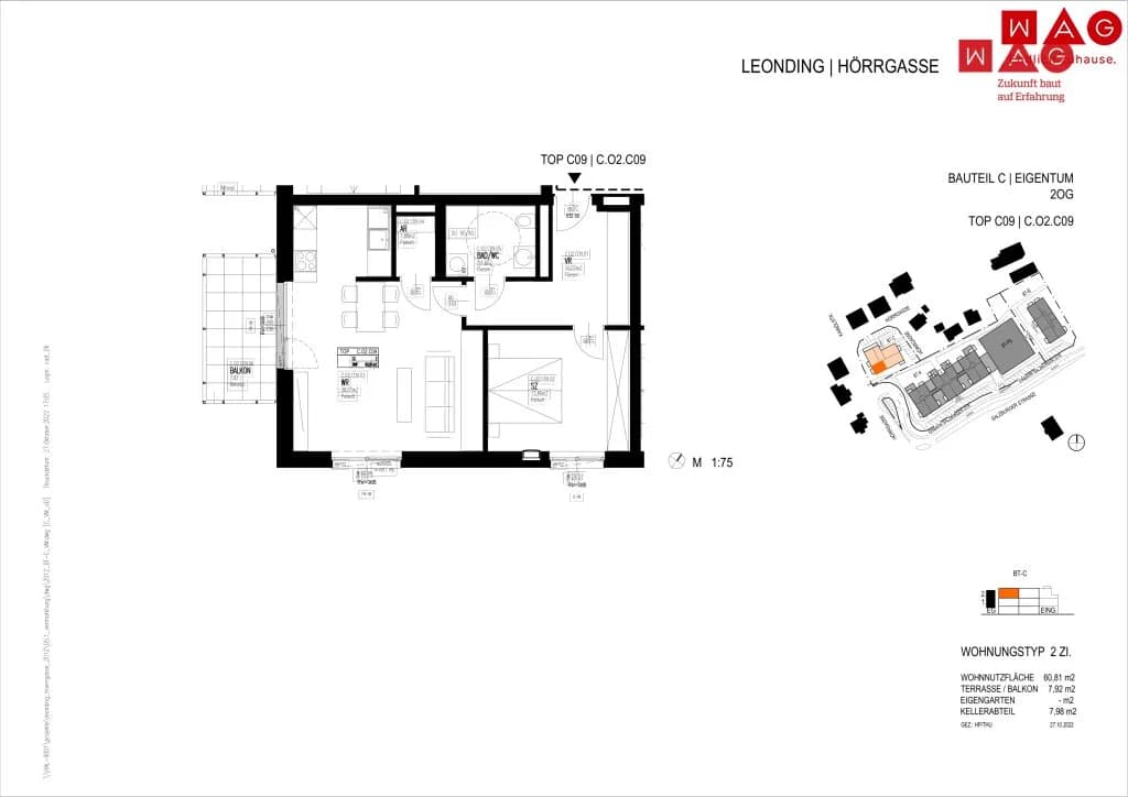 2-Zimmer-Wohnung mieten in Linz Land – 60,81 m², € 1.017 – Bild 25 von 26