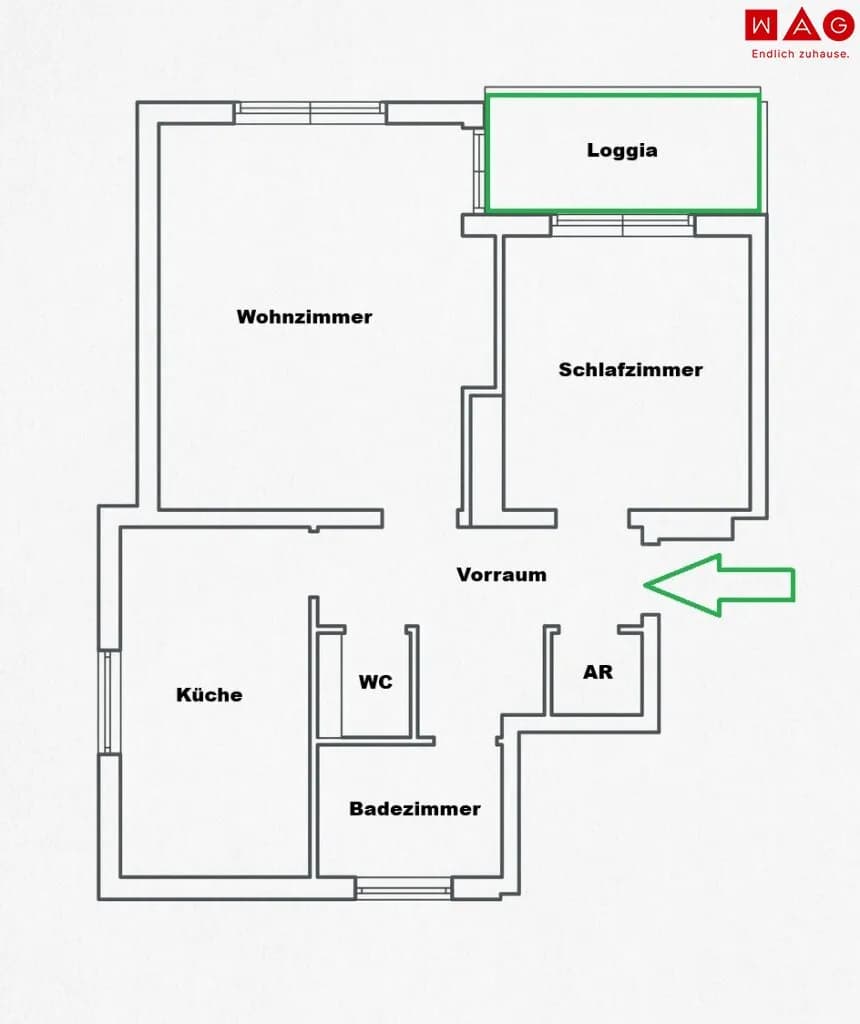 2-Zimmer-Wohnung mieten in Leoben – 60,45 m², € 515 – Bild 10 von 10