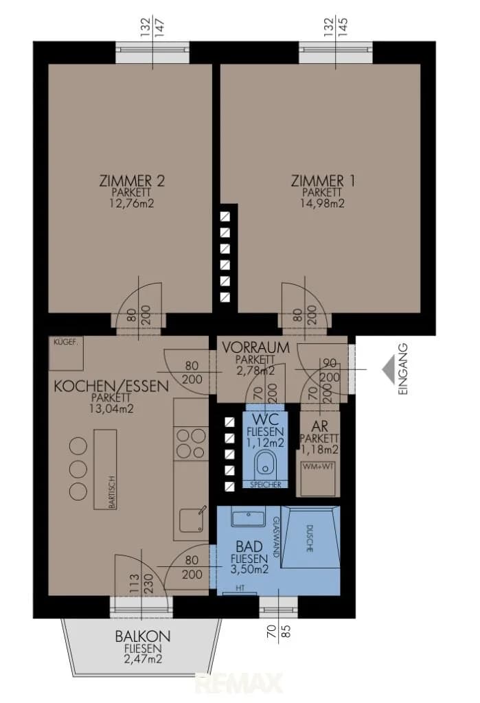 2-Zimmer-Wohnung kaufen in Graz – 50 m², € 179.000 – Bild 11 von 11