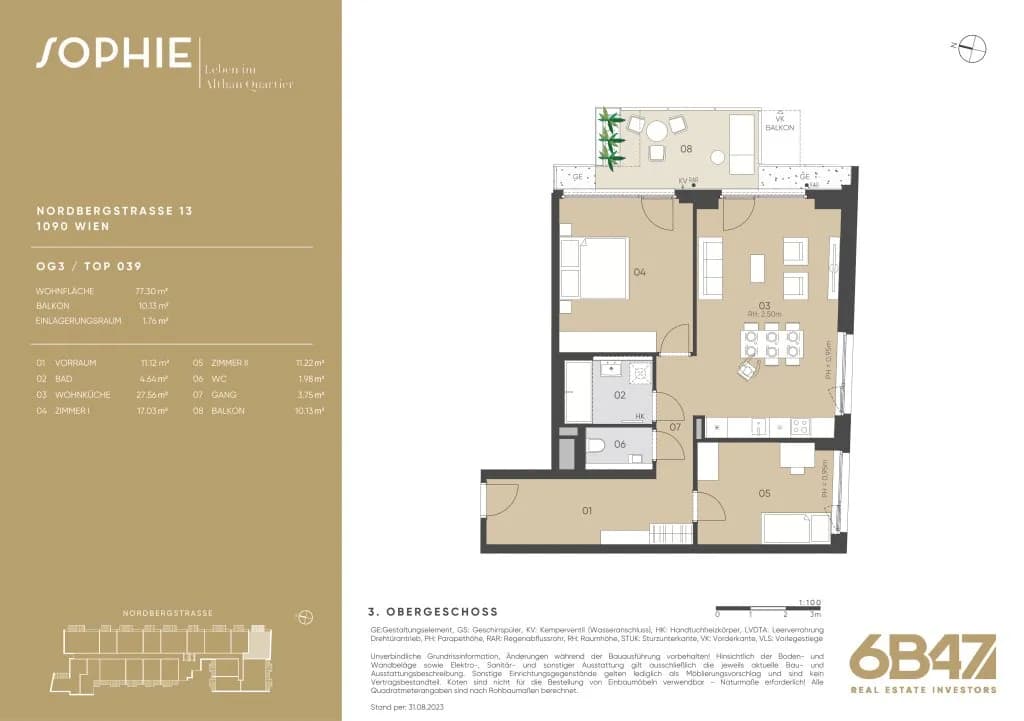 3-Zimmer-Wohnung kaufen in Wien – 75,58 m², € 711.400 – Bild 14 von 14
