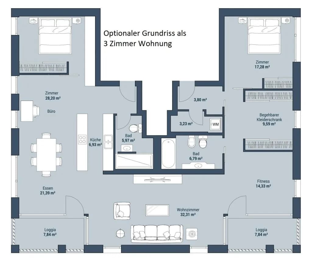 2-Zimmer-Wohnung mieten in Wien – 153 m², € 3.500 – Bild 14 von 14