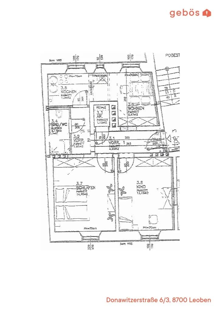 2-Zimmer-Wohnung mieten in Leoben – 52,81 m², € 520 – Bild 5 von 5