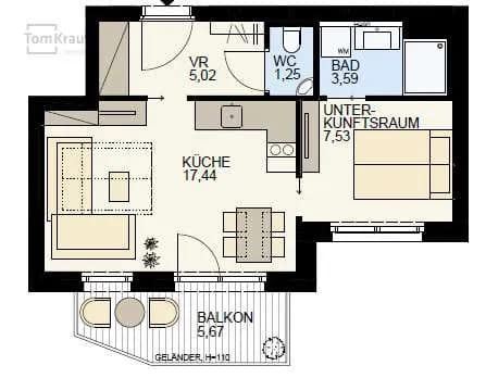 2-Zimmer-Wohnung kaufen in Wien – 34,83 m², € 273.792 – Bild 11 von 14