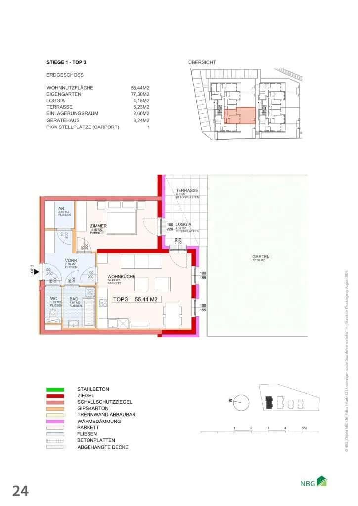 2-Zimmer-Wohnung mieten in Neunkirchen – 55,44 m², € 587 – Bild 2 von 3