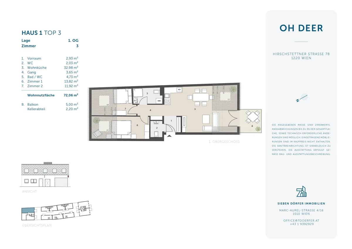 3-Zimmer-Wohnung kaufen in Wien – 71,46 m², € 414.000 – Bild 2 von 11