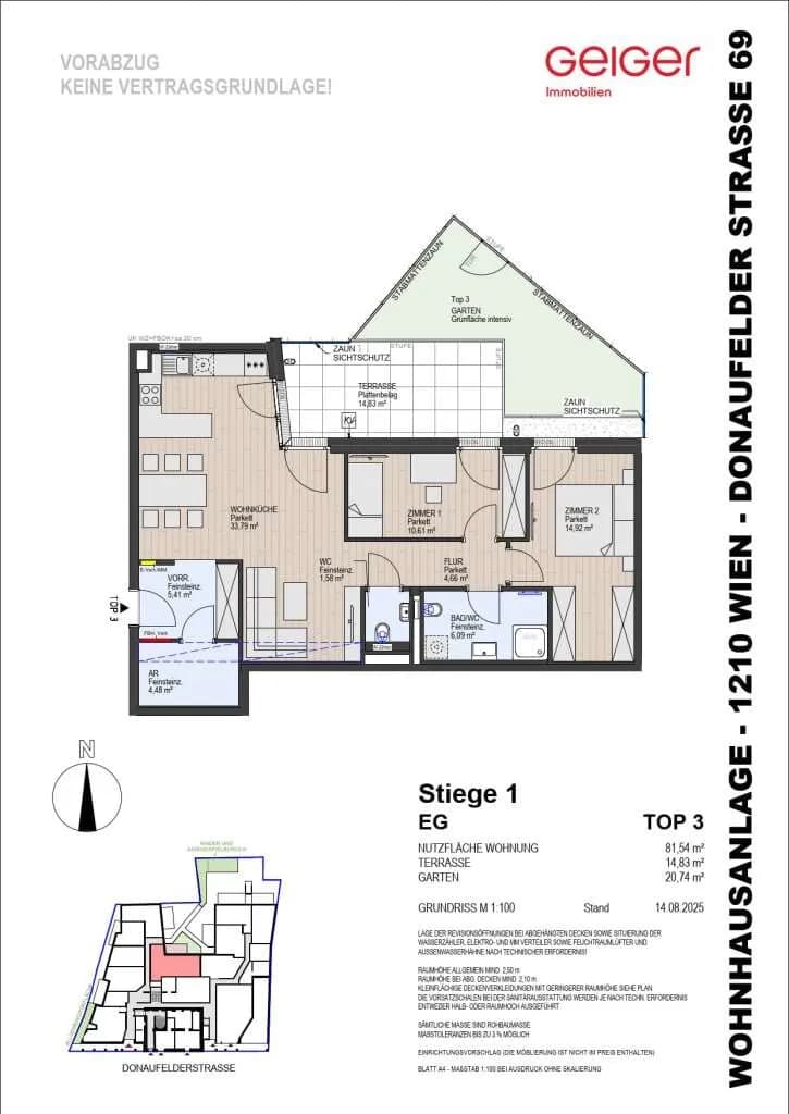 3-Zimmer-Wohnung kaufen in Wien – 81,54 m², € 546.000 – Bild 2 von 11