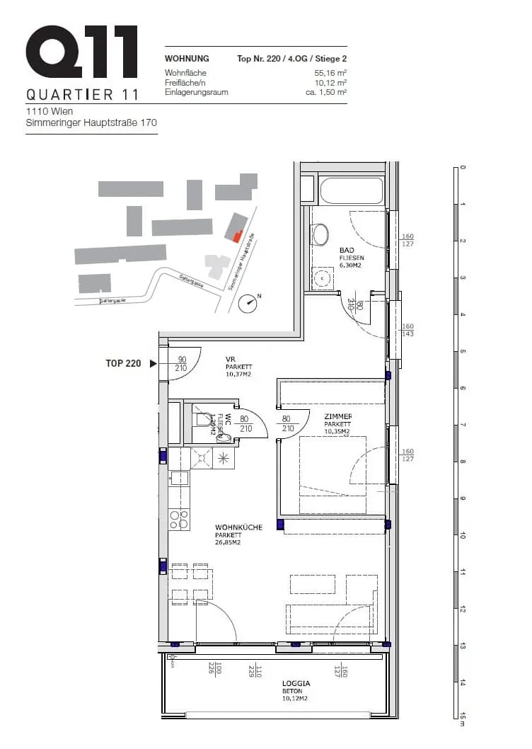 1-Zimmer-Wohnung mieten in Wien – 55,16 m², € 1.204 – Bild 13 von 14