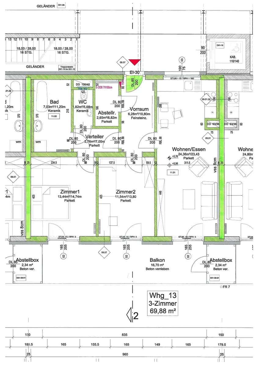 3-Zimmer-Wohnung mieten in Hartberg-Fürstenfeld – 69,8 m², € 795 – Bild 2 von 11