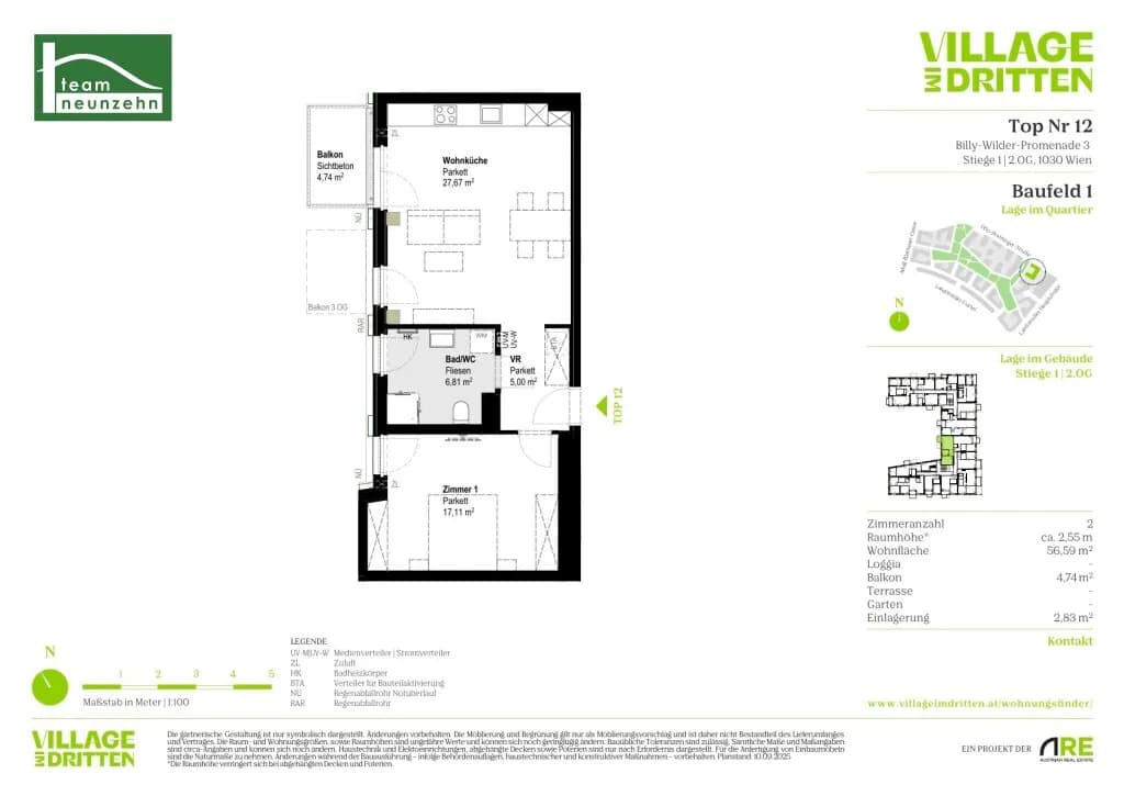 2-Zimmer-Wohnung mieten in Wien – 55,46 m², € 1.299 – Bild 29 von 29
