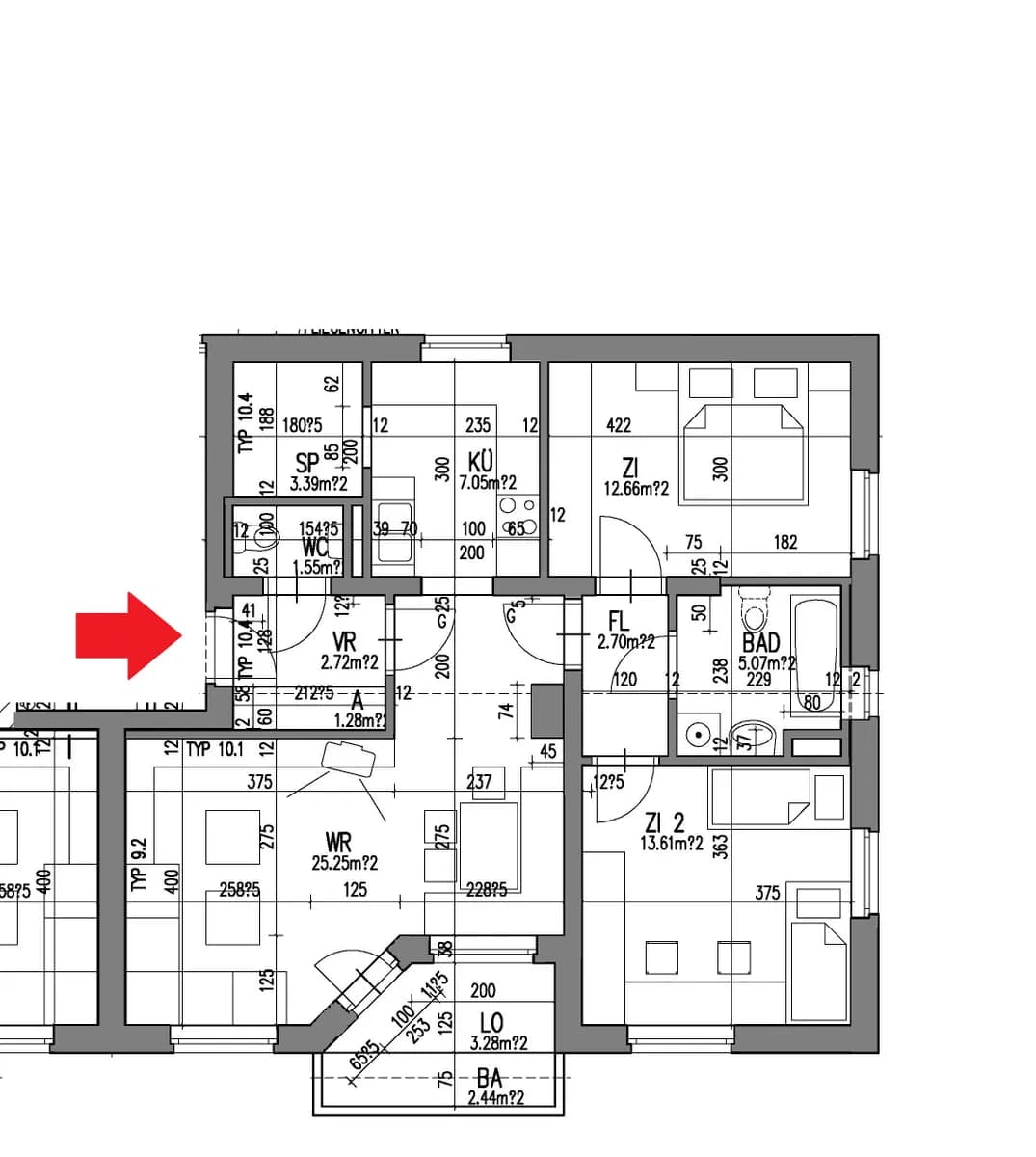 3-Zimmer-Wohnung mieten in Deutschlandsberg – 75,28 m², € 848 – Bild 2 von 2