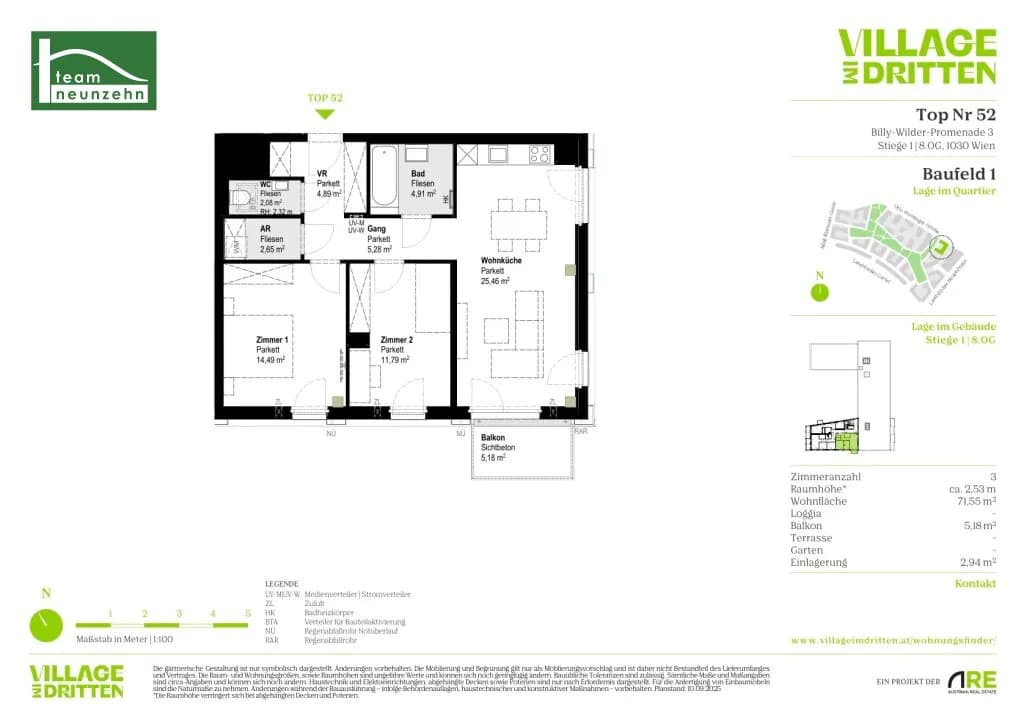 3-Zimmer-Wohnung mieten in Wien – 72,33 m², € 1.849 – Bild 29 von 29