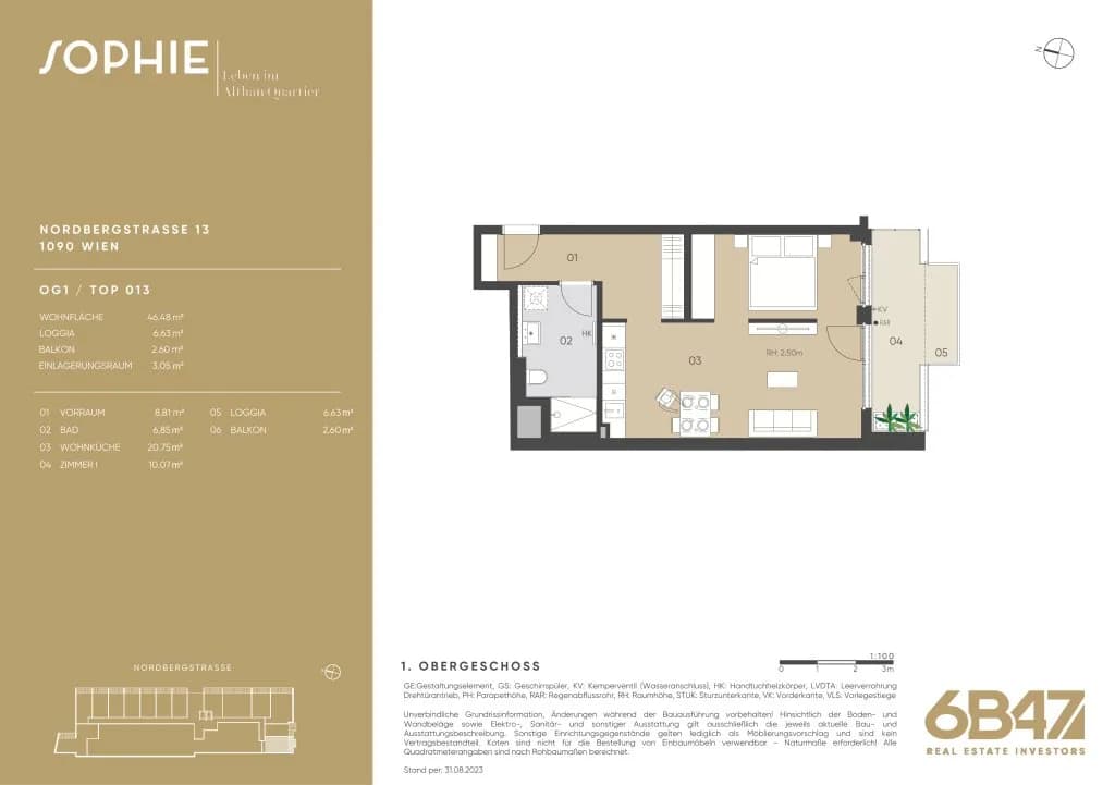 2-Zimmer-Wohnung kaufen in Wien – 46,12 m², € 295.000 – Bild 13 von 13