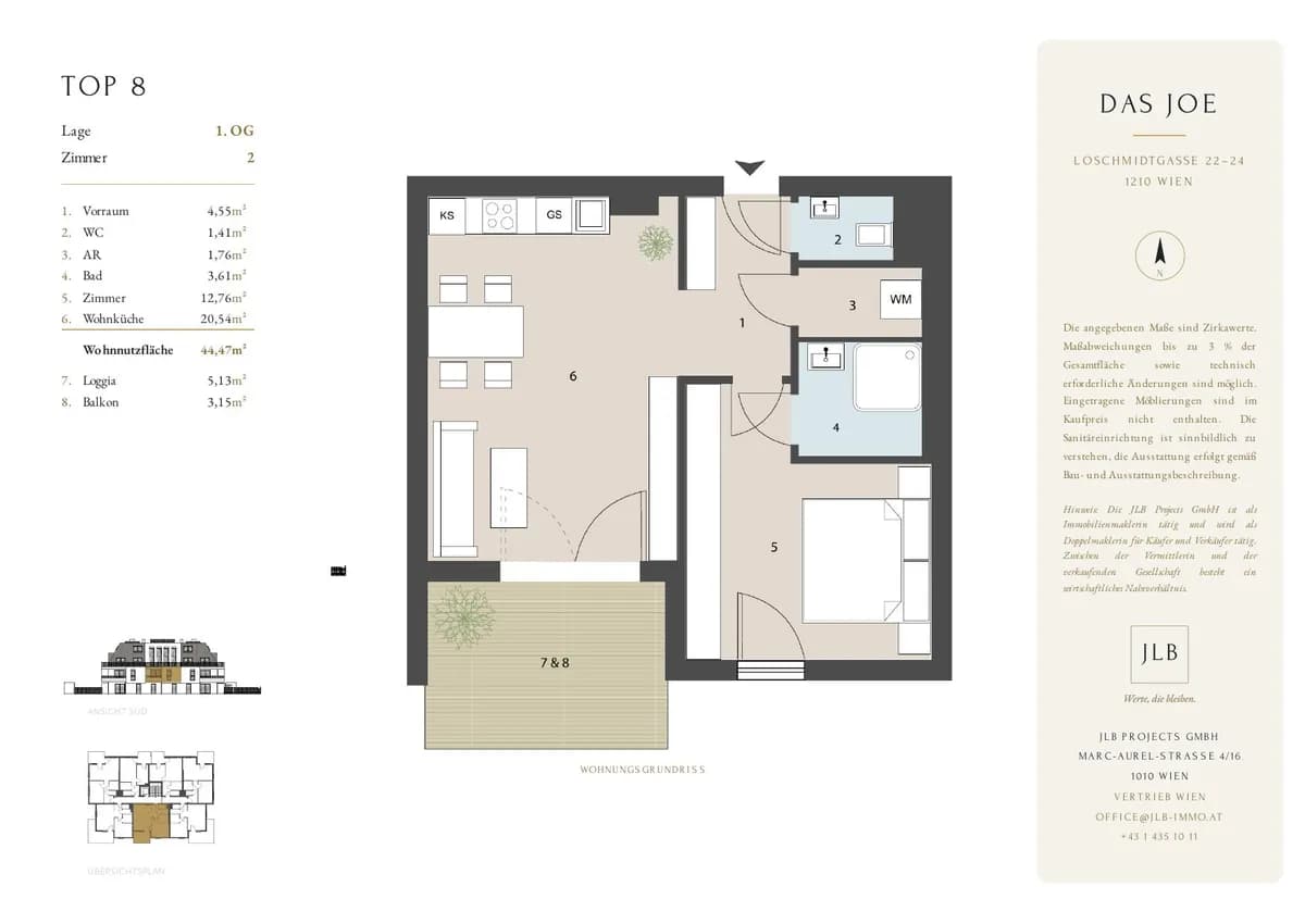 2-Zimmer-Wohnung kaufen in Wien – 44,7 m², € 336.000 – Bild 8 von 8