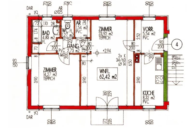 Wohnung mieten in Horn – 62,42 m², € 463 – Bild 4 von 13