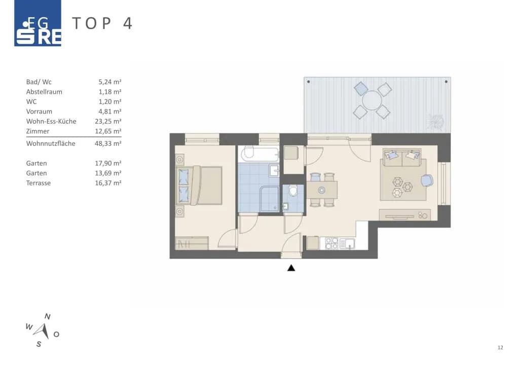 2-Zimmer-Wohnung kaufen in Graz – 48 m², € 267.007 – Bild 11 von 11