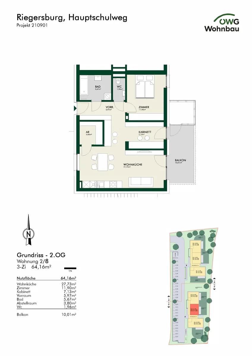 2-Zimmer-Wohnung mieten in Südoststeiermark – 64,2 m², € 843 – Bild 4 von 4
