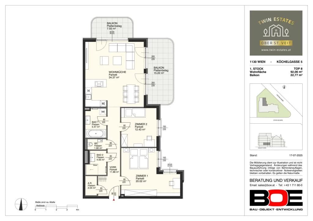 3-Zimmer-Wohnung kaufen in Wien – 92,06 m², € 910.000 – Bild 6 von 6