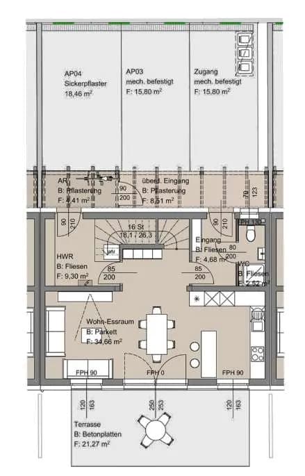 4-Zimmer-Haus kaufen in Sankt Veit an der Glan – 103,59 m², € 319.100 – Bild 3 von 5