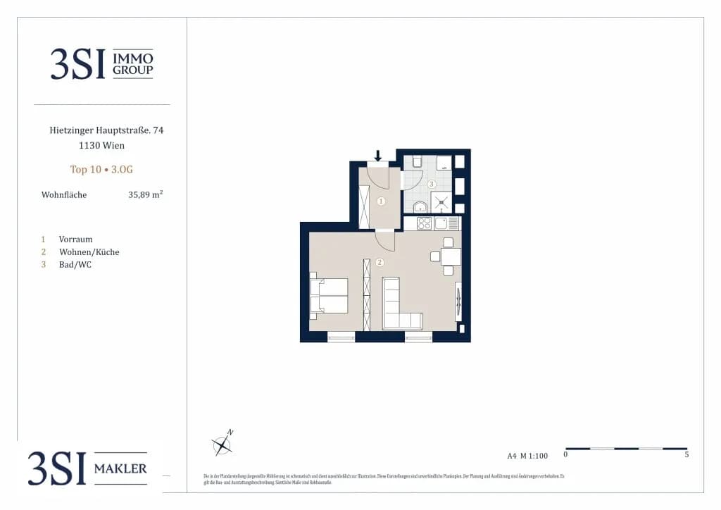 1-Zimmer-Wohnung kaufen in Wien – 35,89 m², € 244.000 – Bild 12 von 12