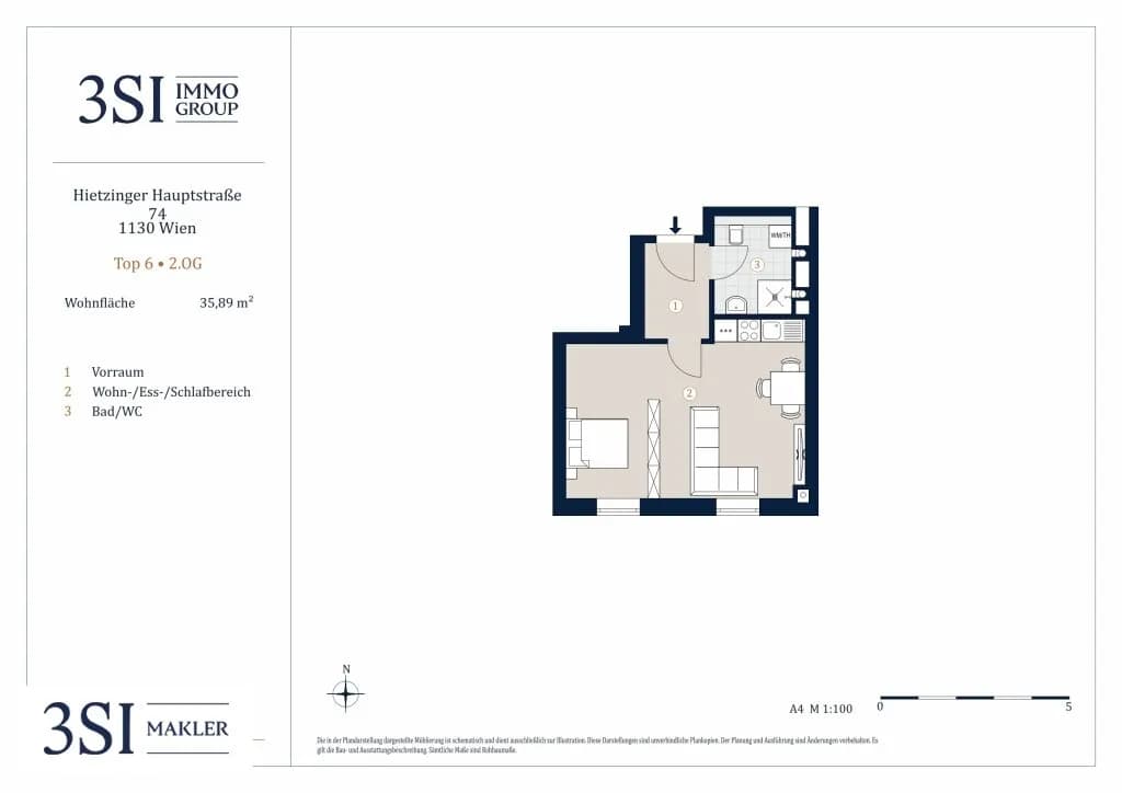 1-Zimmer-Wohnung kaufen in Wien – 35,89 m², € 239.000 – Bild 12 von 12