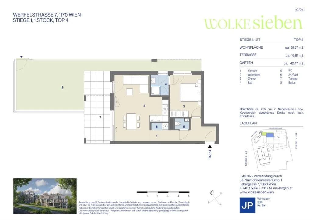 2-Zimmer-Wohnung kaufen in Wien – 51,57 m², € 479.000 – Bild 13 von 13