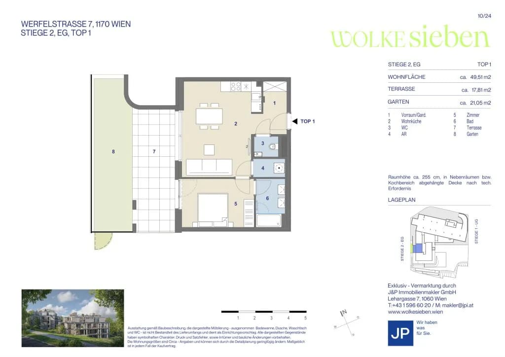 2-Zimmer-Wohnung kaufen in Wien – 49,51 m², € 459.000 – Bild 14 von 14