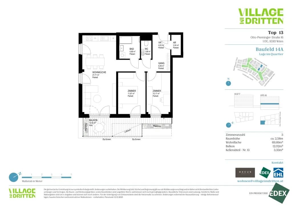 3-Zimmer-Wohnung kaufen in Wien – 69,89 m², € 494.100 – Bild 11 von 11