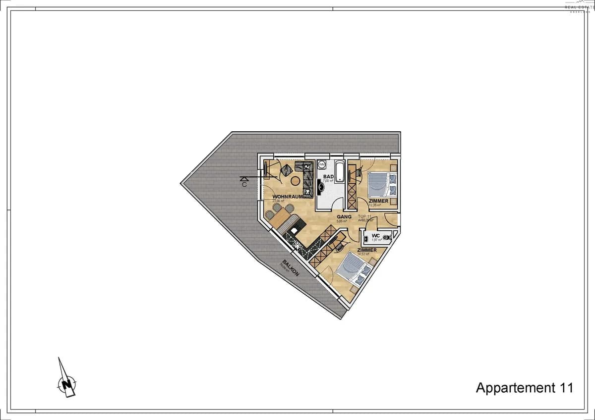 3-Zimmer-Wohnung kaufen in Imst – 65,35 m², € 356.830 – Bild 6 von 6