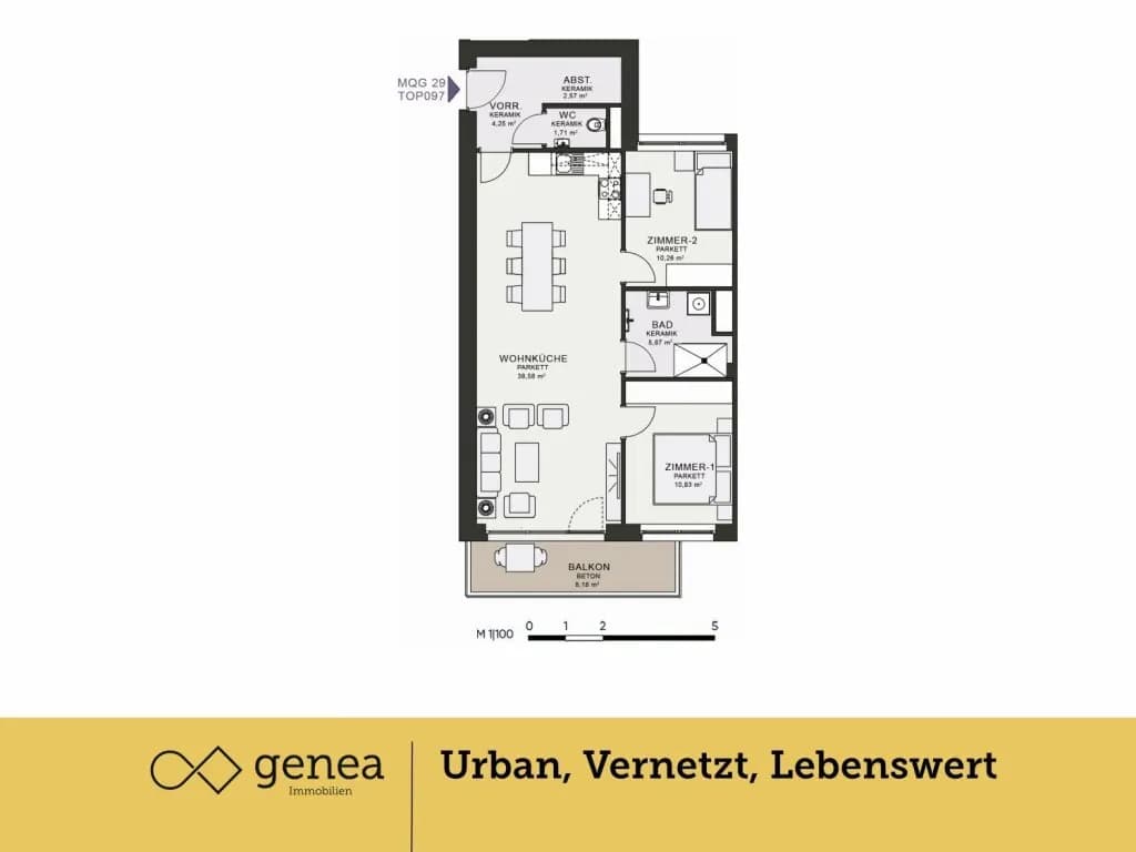 3-Zimmer-Wohnung mieten in Graz – 73,87 m², € 1.173 – Bild 2 von 20