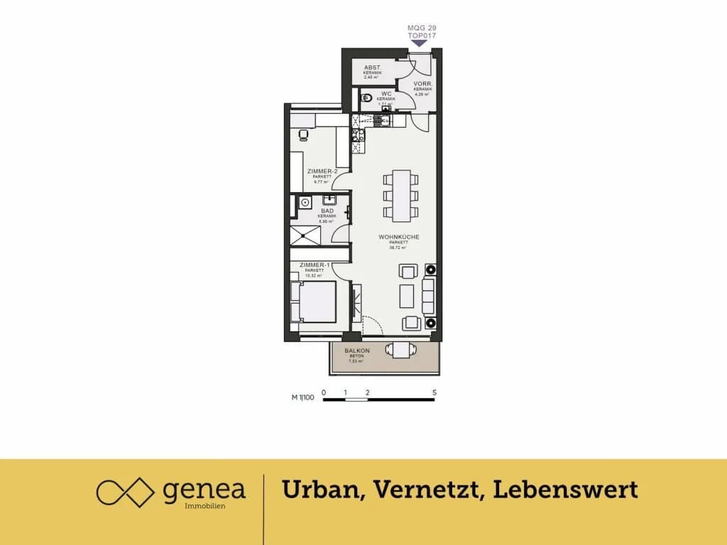 3-Zimmer-Wohnung mieten in Graz – 73,16 m², € 1.071 – Bild 2 von 20