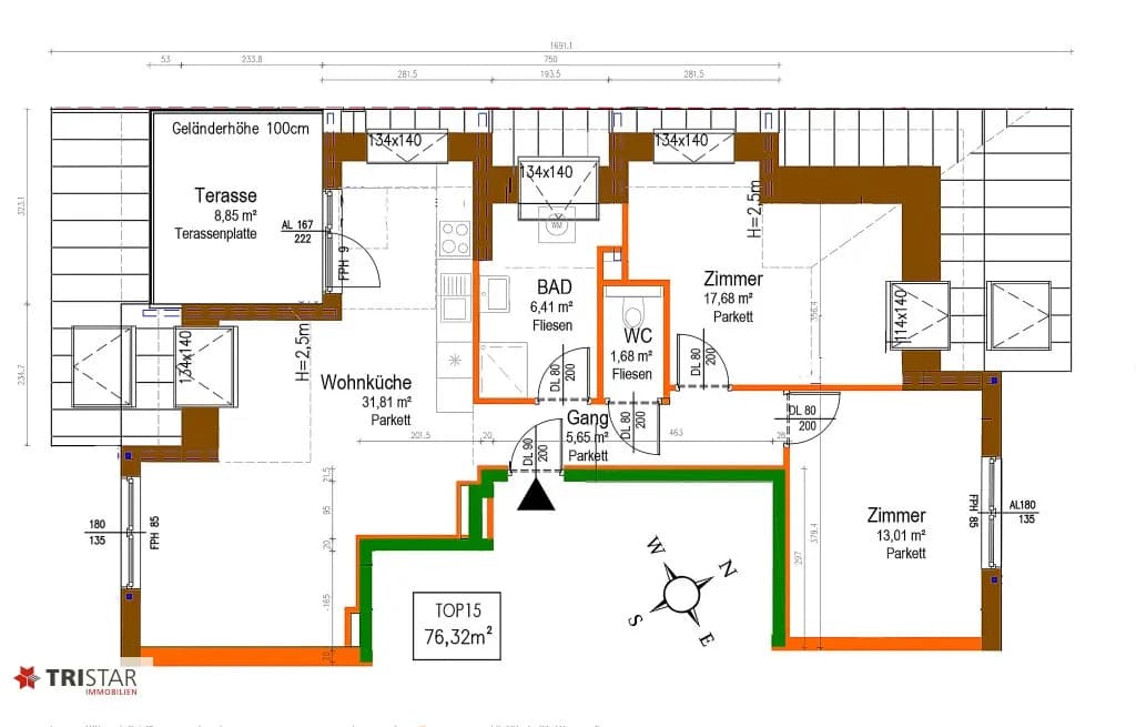 3-Zimmer-Wohnung kaufen in Wien – 76,32 m², € 449.000 – Bild 10 von 21