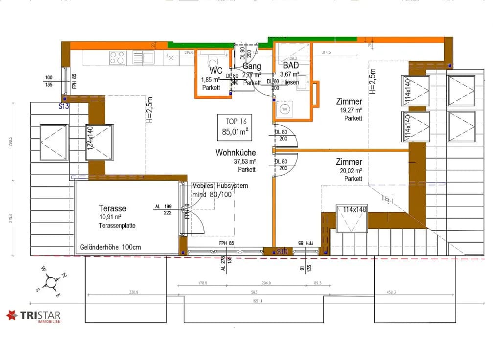 3-Zimmer-Wohnung kaufen in Wien – 85,2 m², € 499.000 – Bild 35 von 36