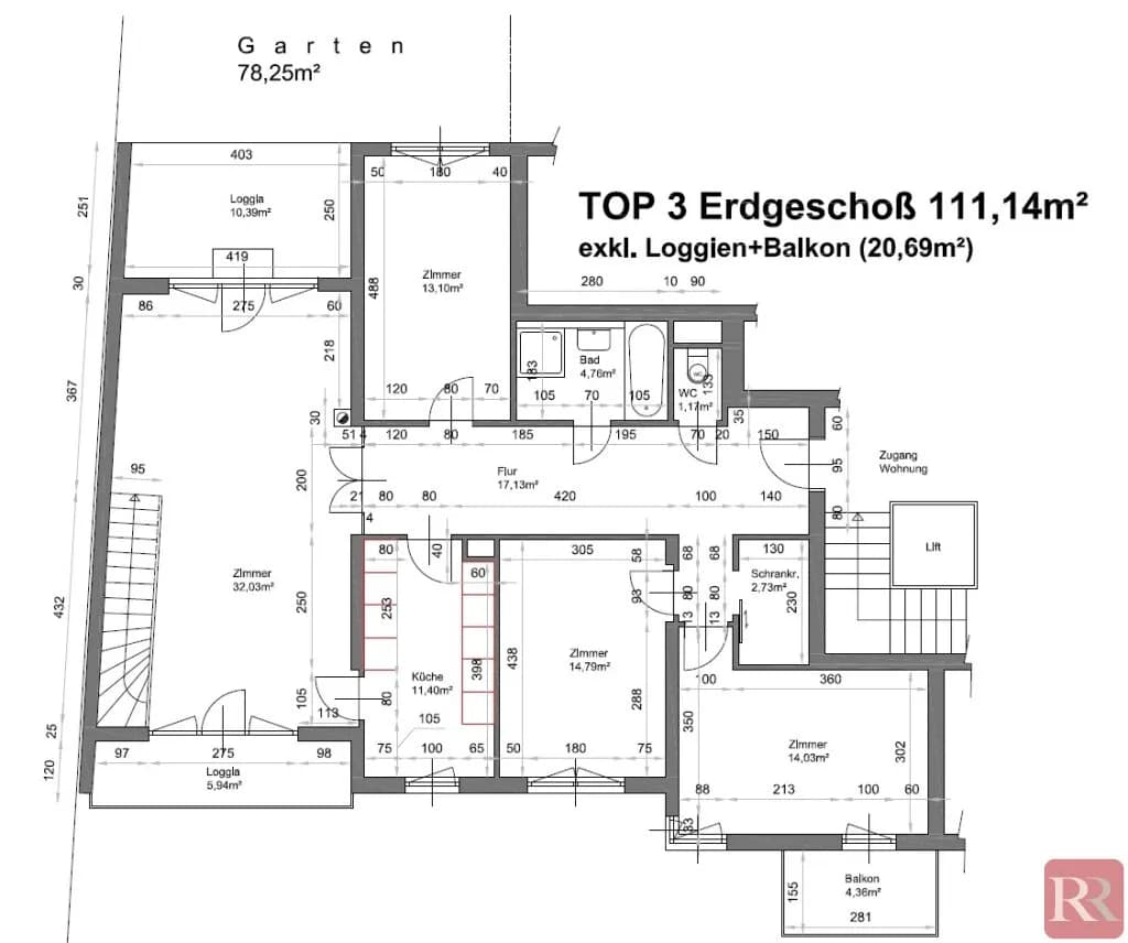 6-Zimmer-Wohnung kaufen in Tulln – 173,3 m², € 740.000 – Bild 16 von 17