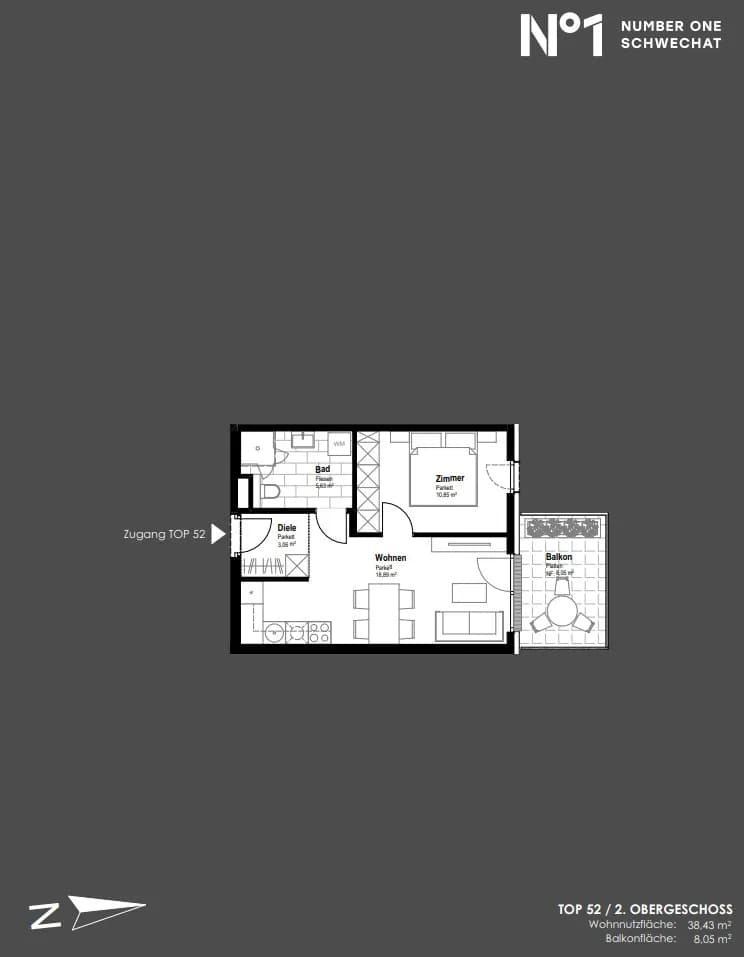 2-Zimmer-Wohnung kaufen in Bruck an der Leitha – 39,51 m², € 200.700 – Bild 12 von 14