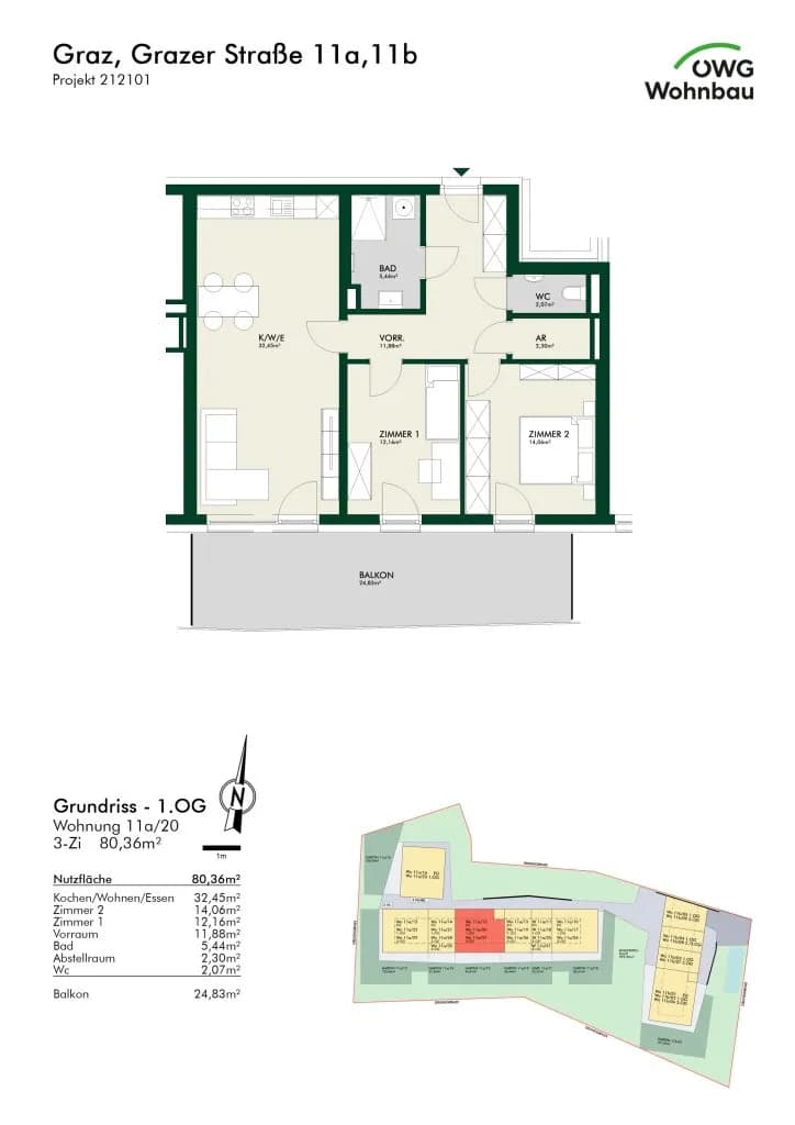 3-Zimmer-Wohnung kaufen in Graz – 80,36 m², € 459.309 – Bild 10 von 10