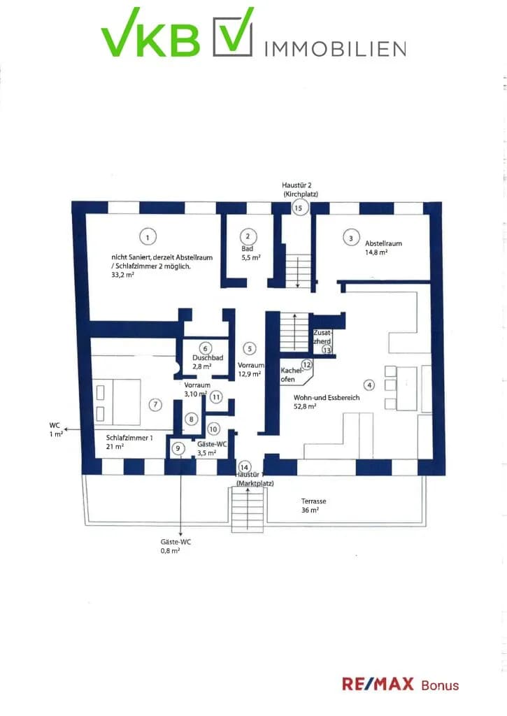 8-Zimmer-Gewerbeimmobilie kaufen in Grieskirchen – 248 m², € 200.000 – Bild 50 von 51