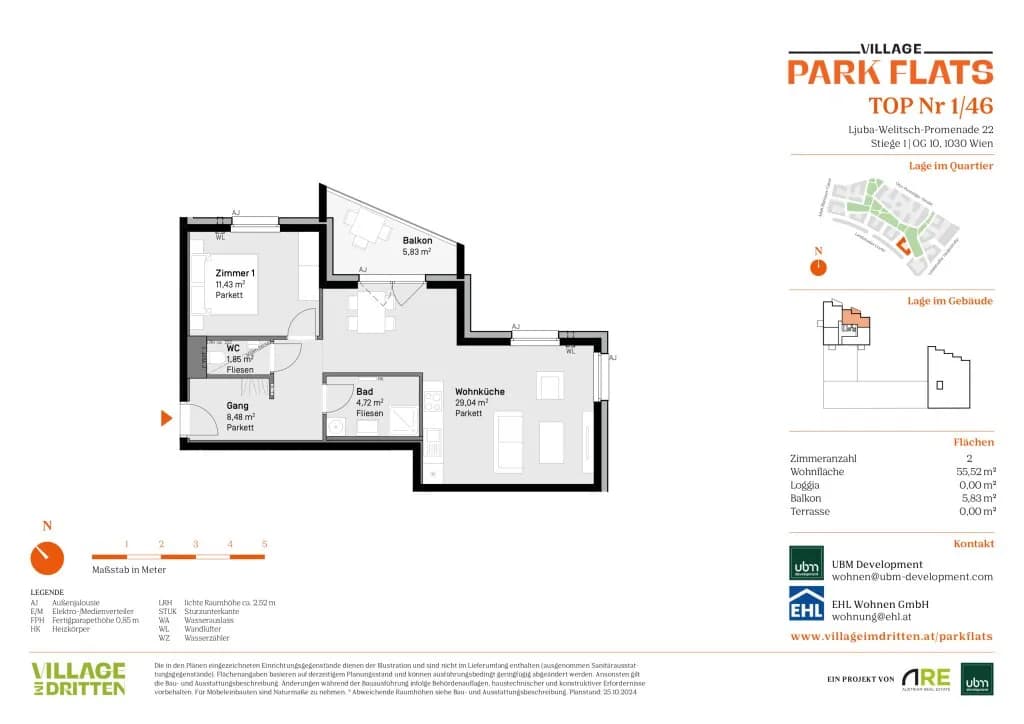 2-Zimmer-Wohnung kaufen in Wien – 55,72 m², € 534.000 – Bild 12 von 12