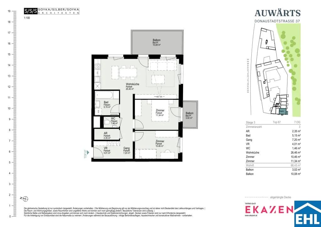 3-Zimmer-Wohnung mieten in Wien – 68,43 m², € 2.101 – Bild 20 von 20