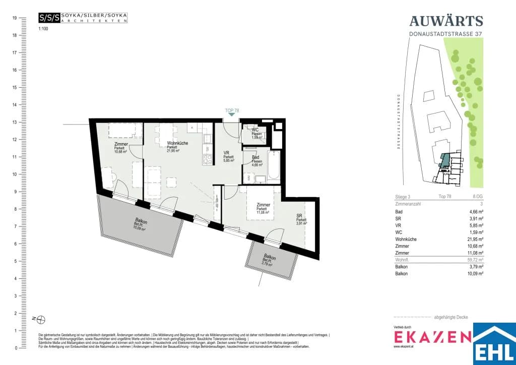 3-Zimmer-Wohnung mieten in Wien – 59,72 m², € 1.865 – Bild 20 von 20