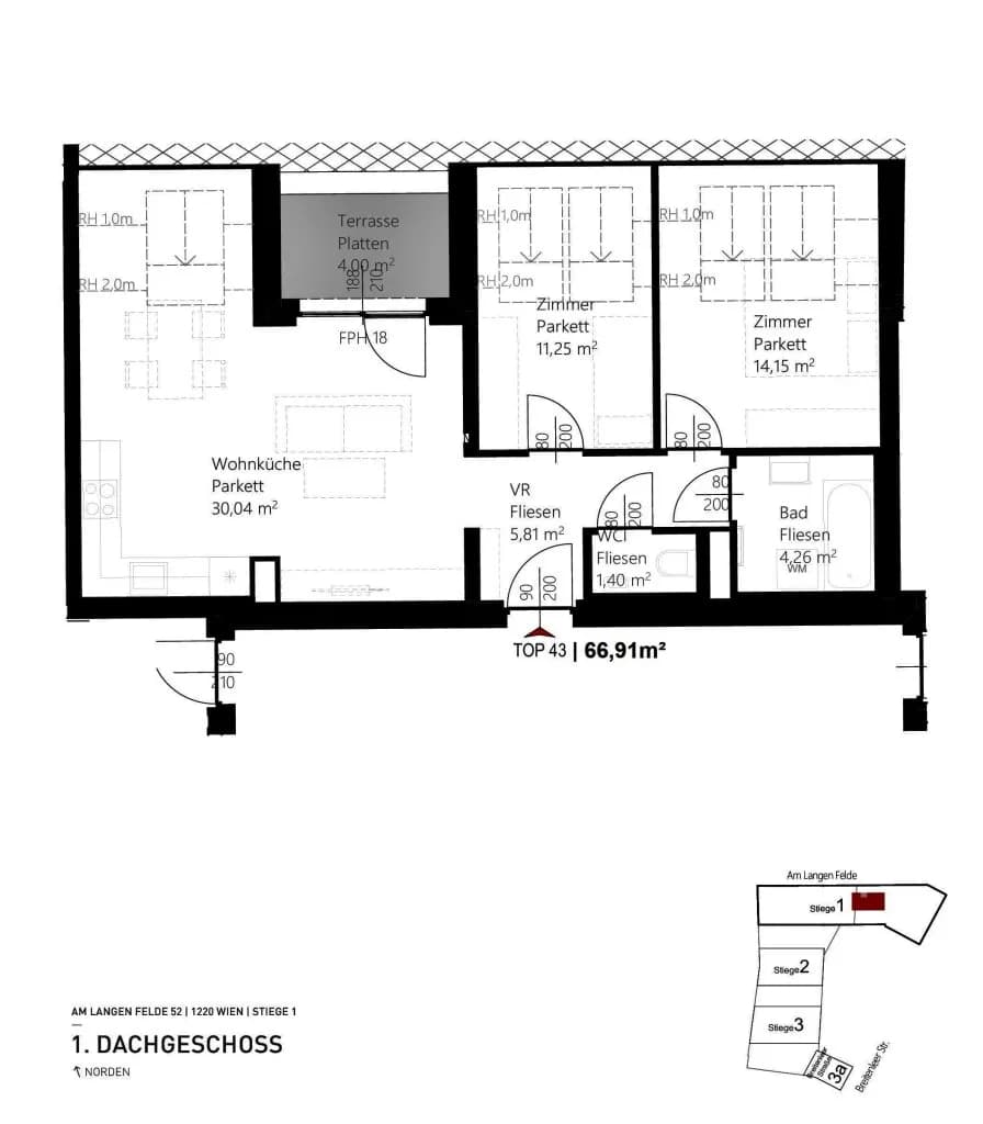 3-Zimmer-Wohnung mieten in Wien – 66,91 m², € 1.199 – Bild 22 von 22