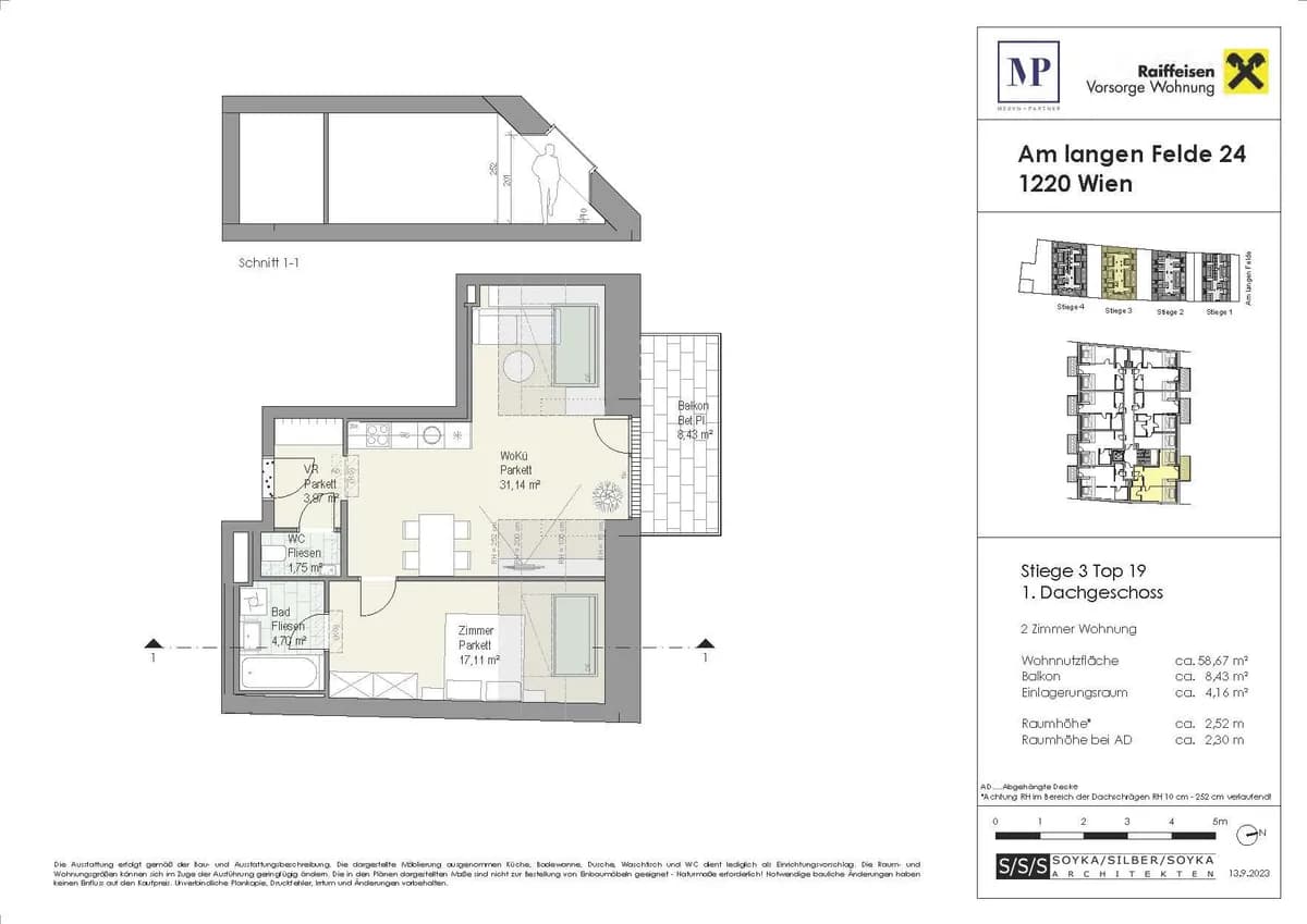 2-Zimmer-Wohnung mieten in Wien – 58,67 m², € 1.170 – Bild 14 von 14