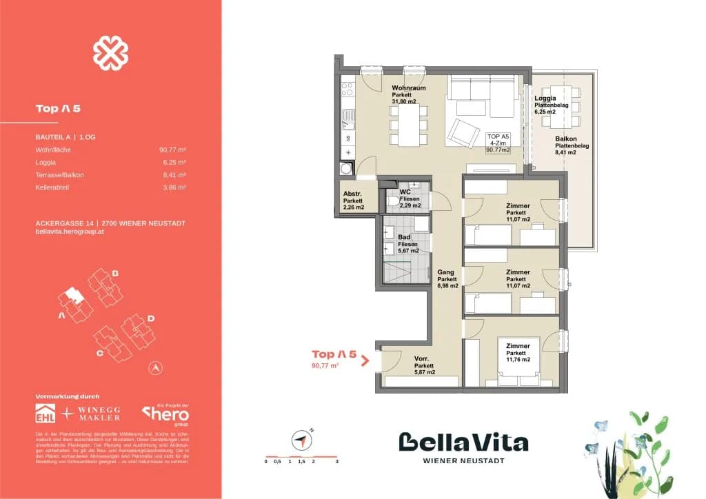 Immobilie kaufen in Wiener Neustadt – 90,77 m², € 358.000 – Bild 28 von 28