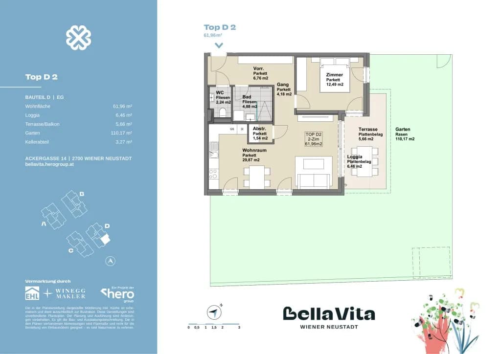 Immobilie kaufen in Wiener Neustadt – 61,96 m², € 296.000 – Bild 27 von 27