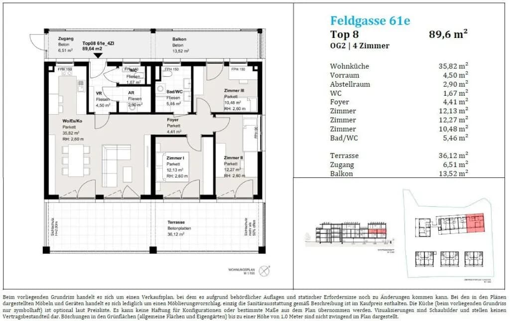 4-Zimmer-Wohnung kaufen in Weiz – 89,64 m², € 465.000