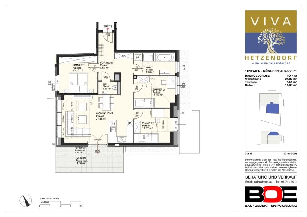 4-Zimmer-Wohnung kaufen in Wien – 91,88 m², € 853.700 – Bild 11 von 11